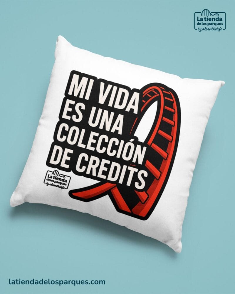 cojin mi vida es una colección de credits blanco