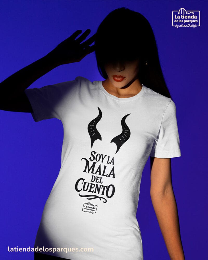 Camiseta soy la mala del cuento blanca