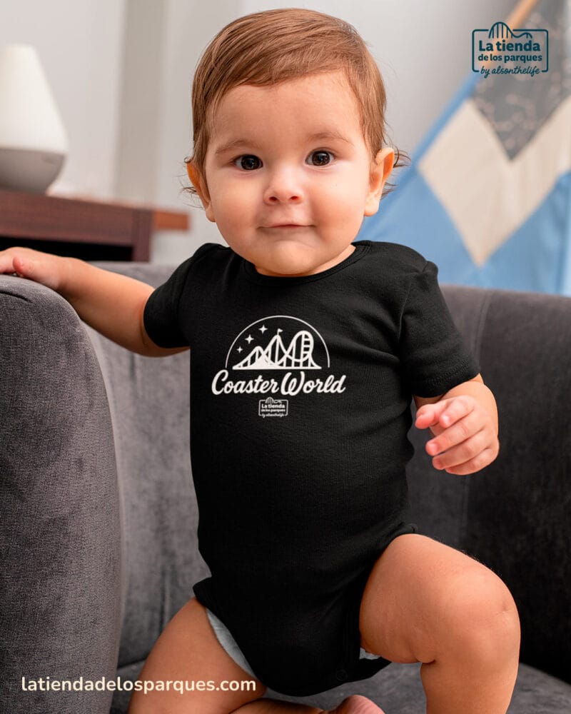 body bebe coaster world manga corta negro