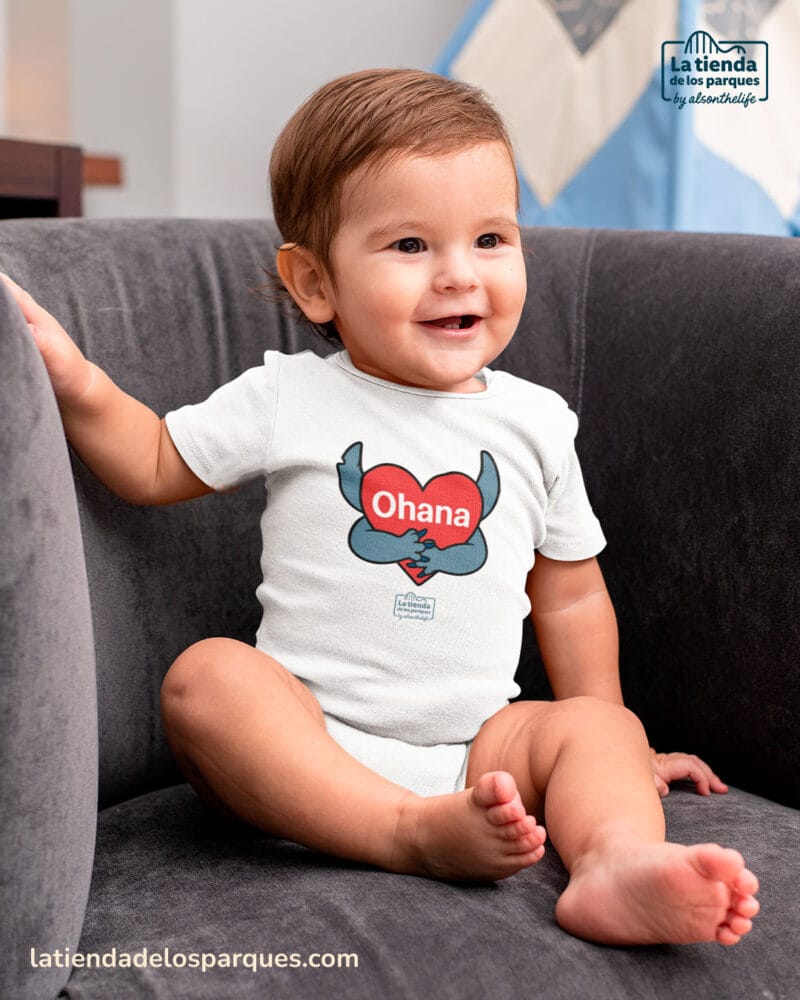 body ohana manga corta blanco
