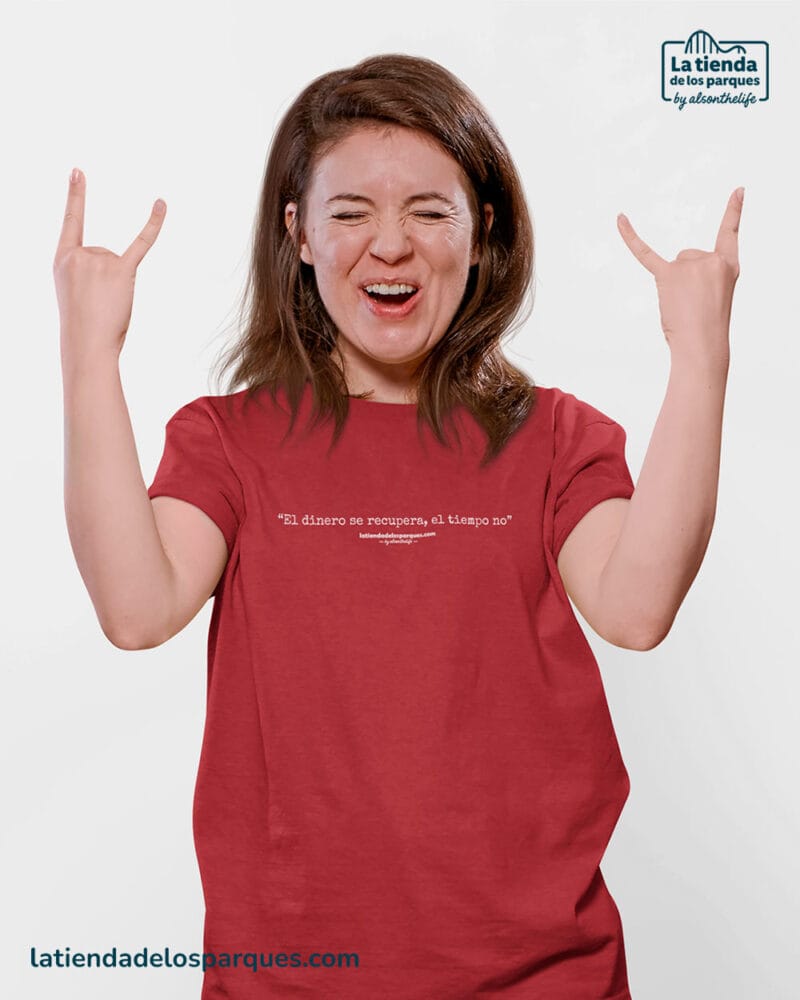 camiseta El dinero se recupera el tiempo no granate