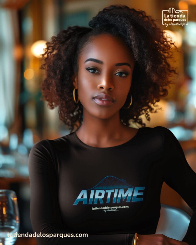 camiseta airtime manga larga negro