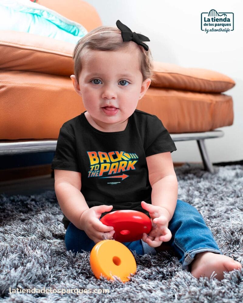 camiseta bebe back to the park negra