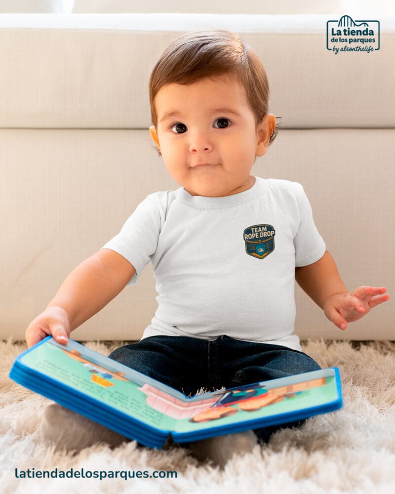 camiseta bebe team rope drop escudo blanco