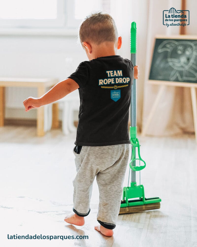 camiseta bebe team rope drop negra