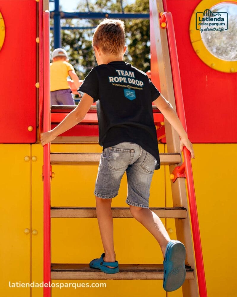 camiseta de niño team rope drop negra