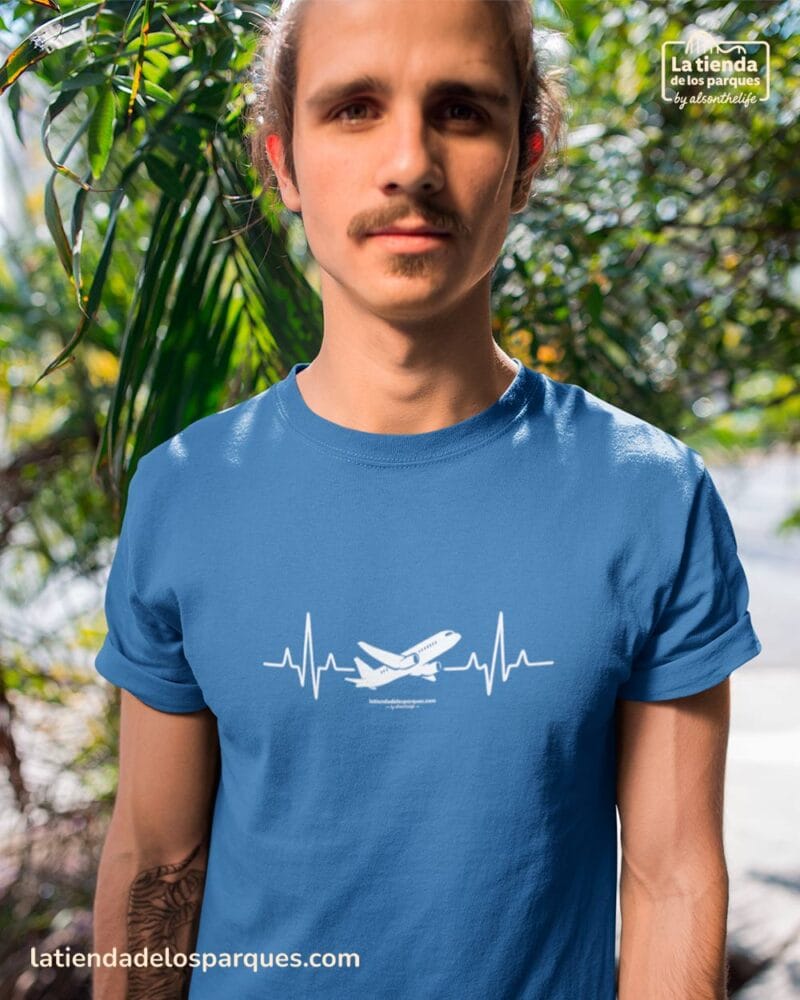 camiseta latido viajero azul royal