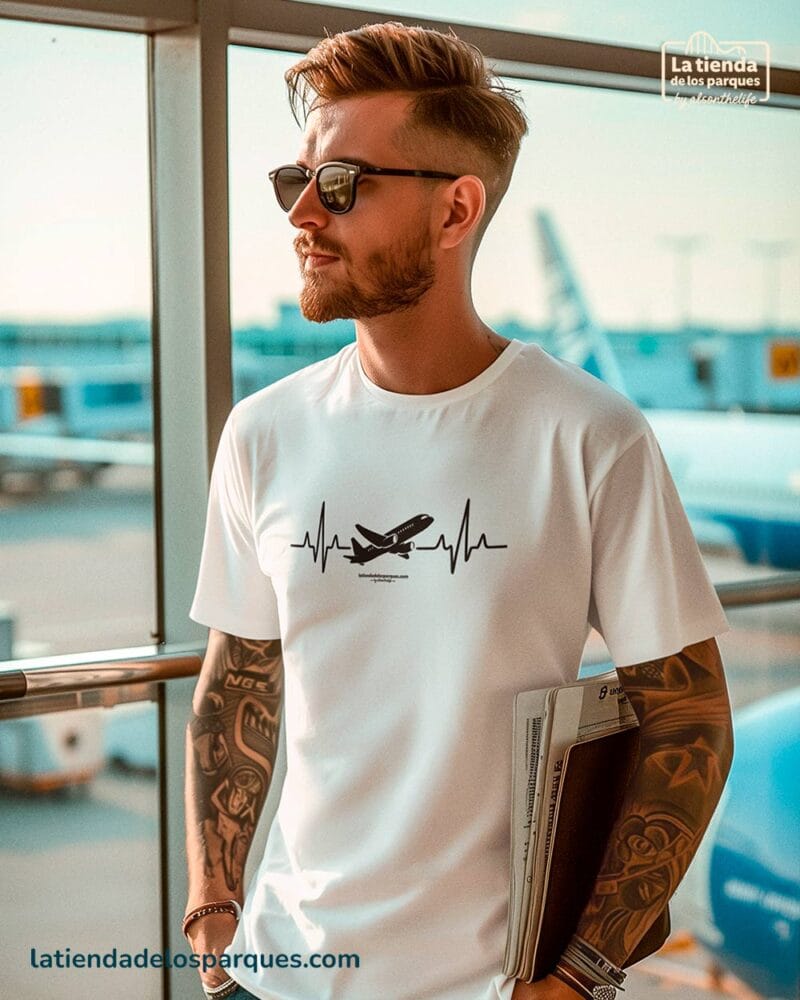 camiseta latido viajero blanco