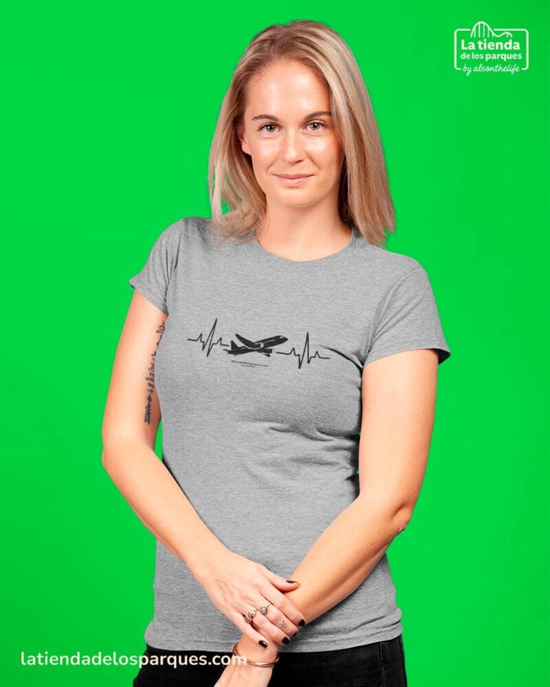 camiseta latido viajero gris