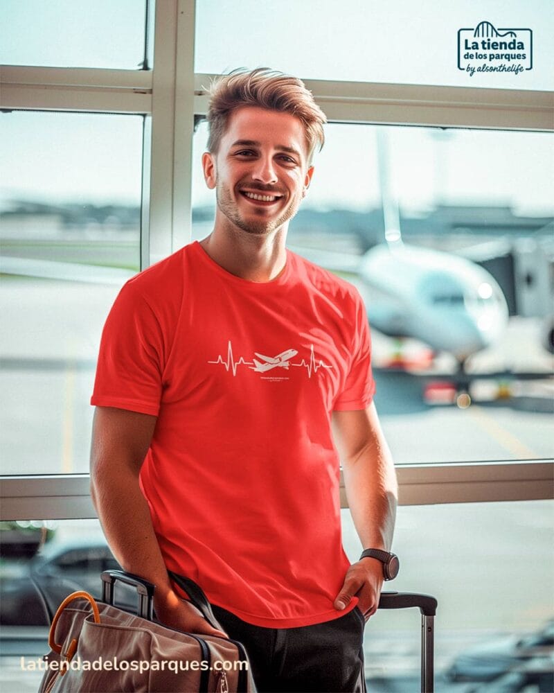 camiseta latido viajero roja