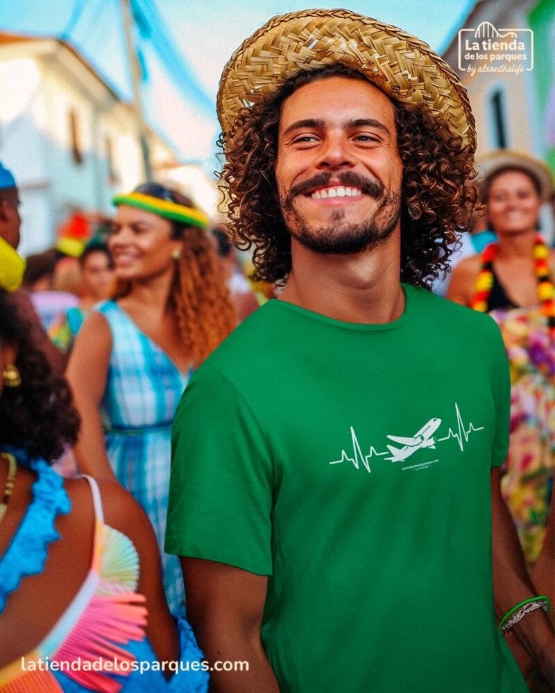 camiseta latido viajero verde kelly