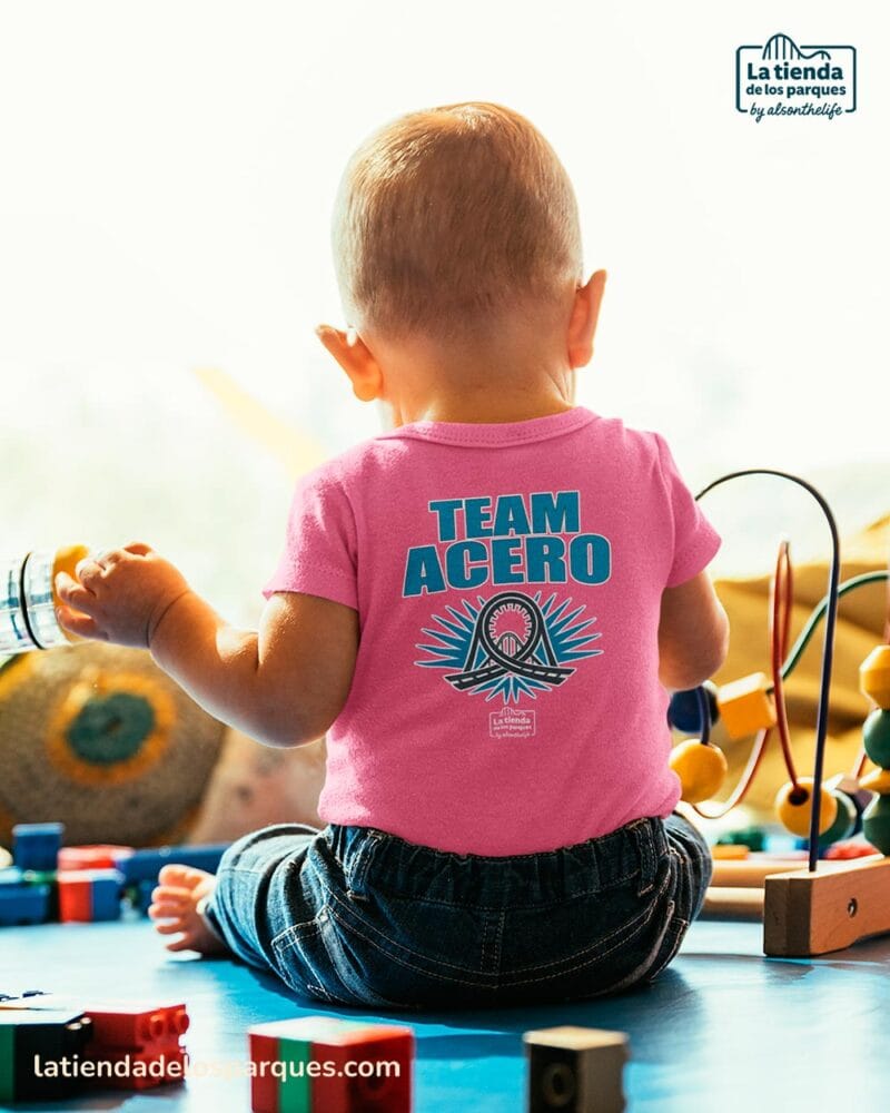 camiseta para bebe team acero magenta