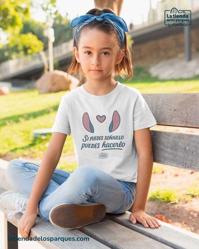 camiseta para niño Si puedes soñarlo puedes hacerlo blanco