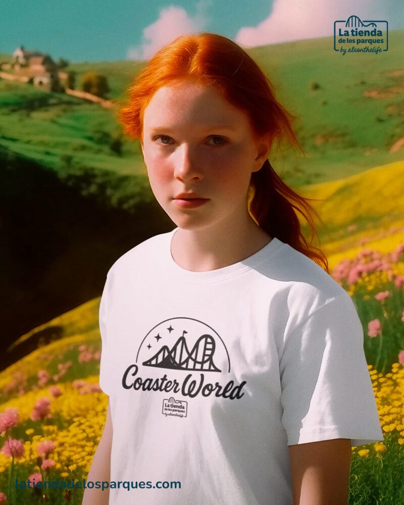 camiseta para niño coaster world blanco