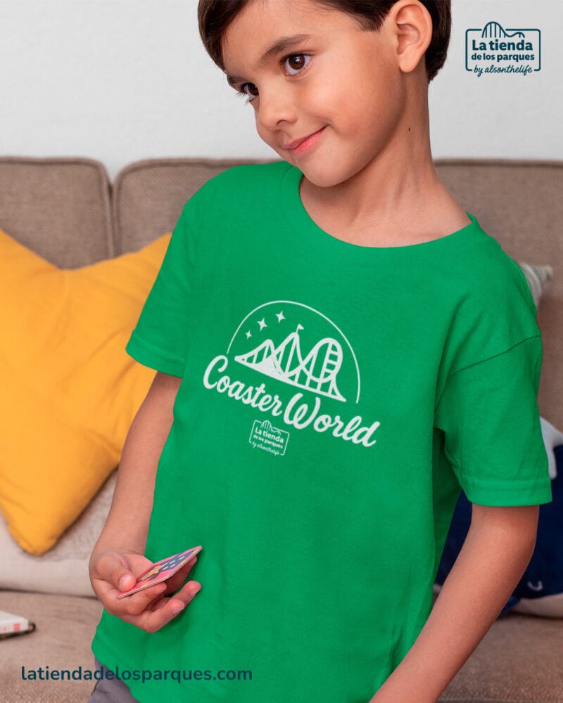 camiseta para niño coaster world verde kelly