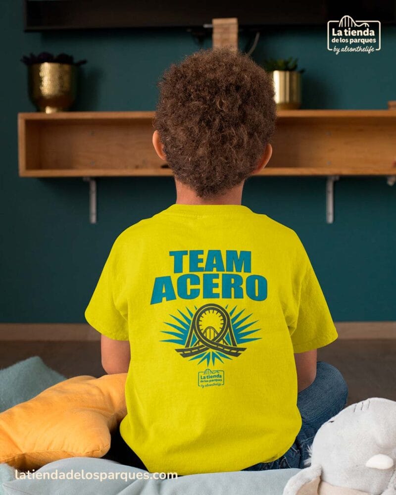 camiseta para niño team acero amarilla