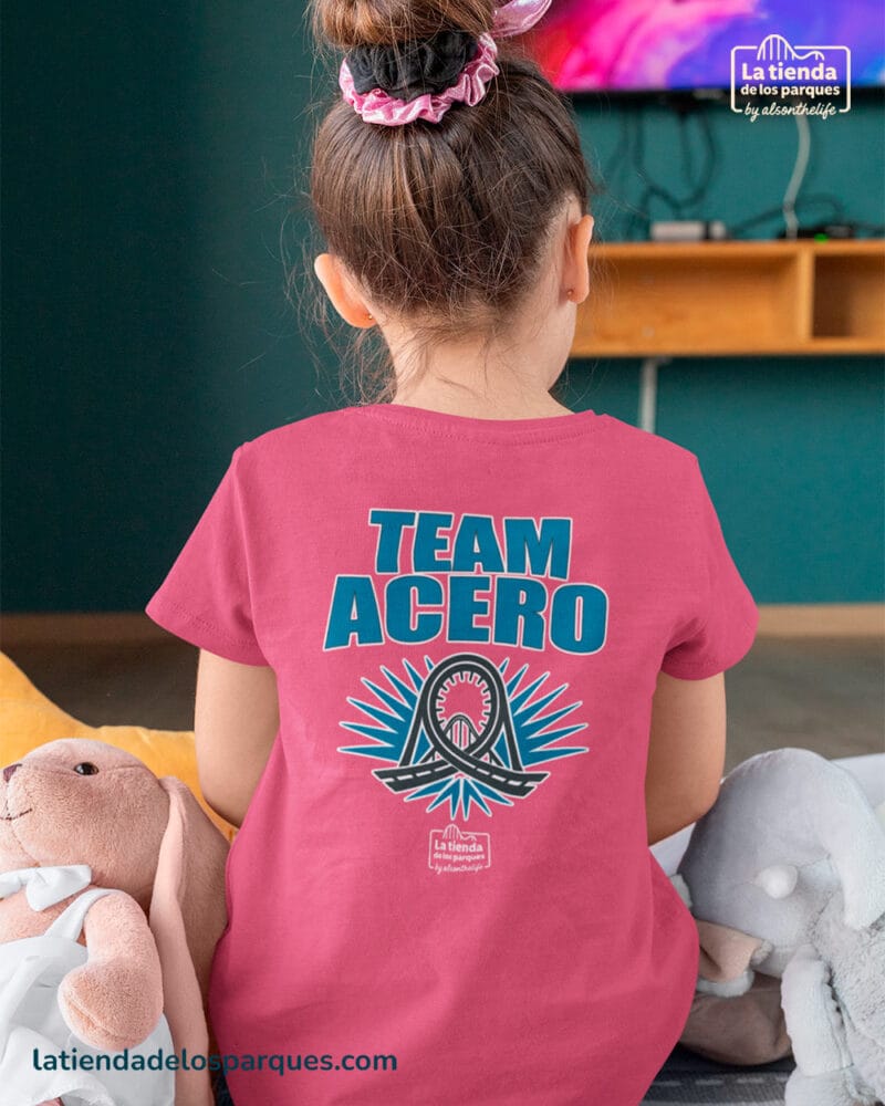 camiseta para niño team acero magenta