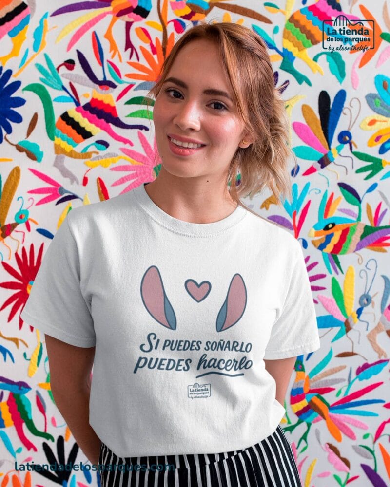 camiseta si puedes soñarlo puedes hacerlo blanca
