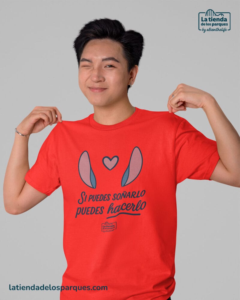 camiseta si puedes soñarlo puedes hacerlo rojo
