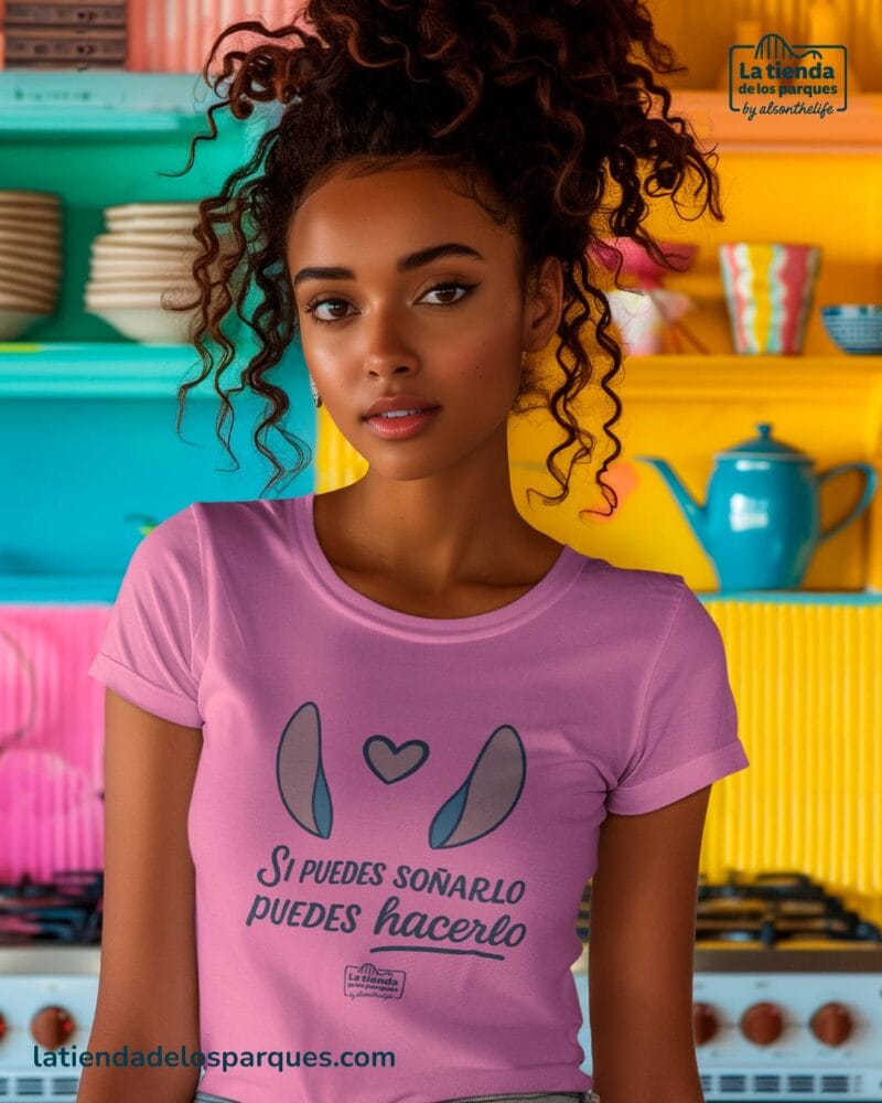 camiseta si puedes soñarlo puedes hacerlo rosa