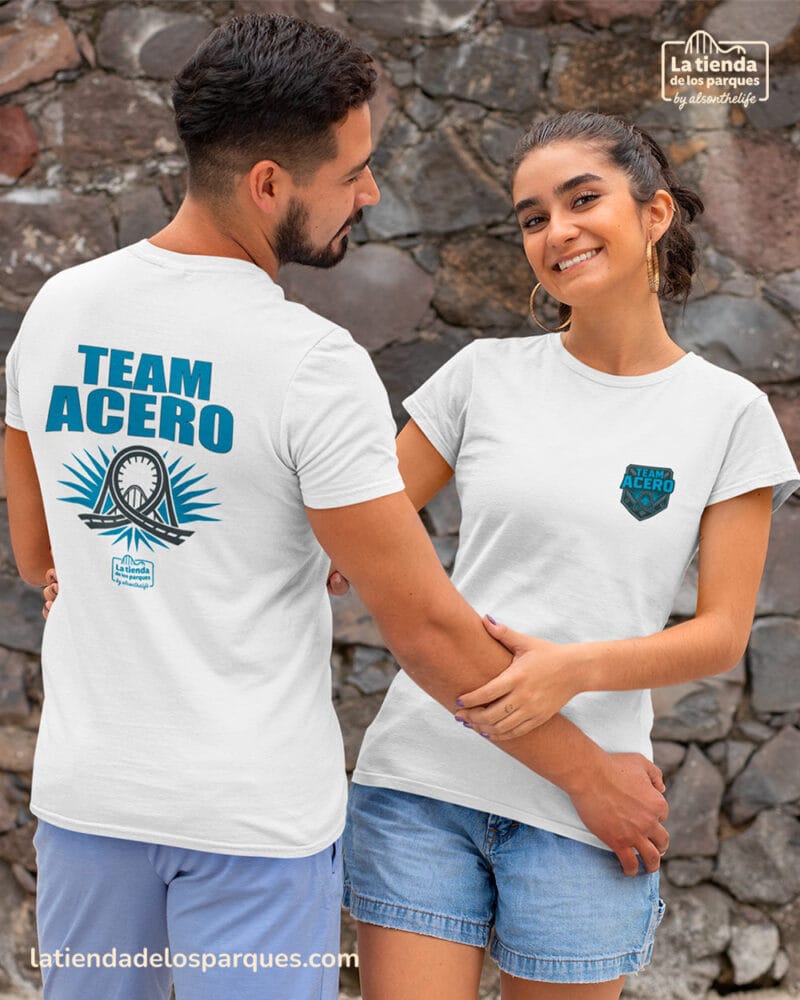 camiseta team acero blanca