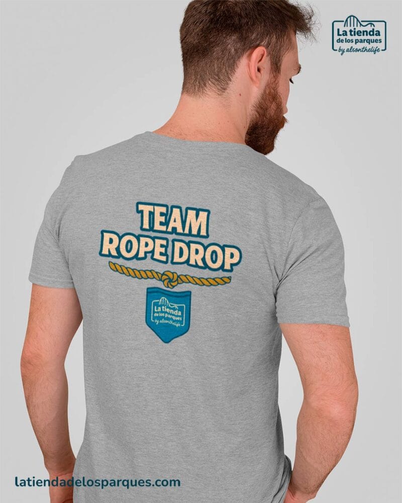 camiseta team rope drop gris por detras