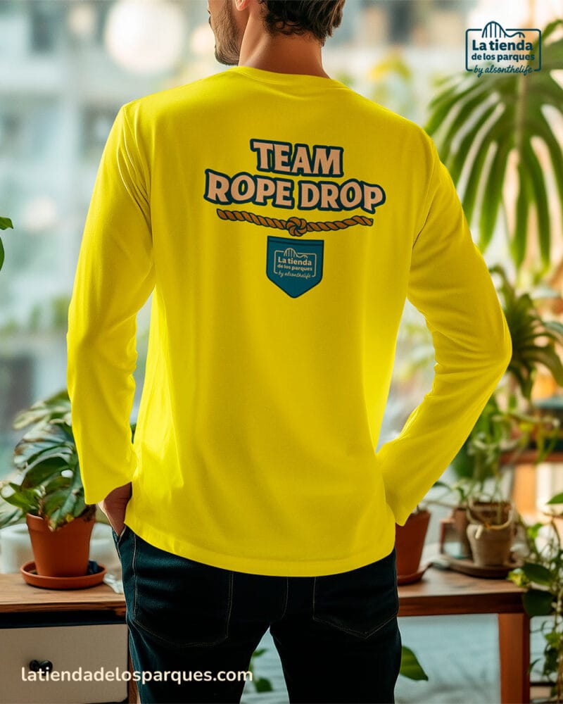 camiseta team rope drop manga larga amarilla por detras