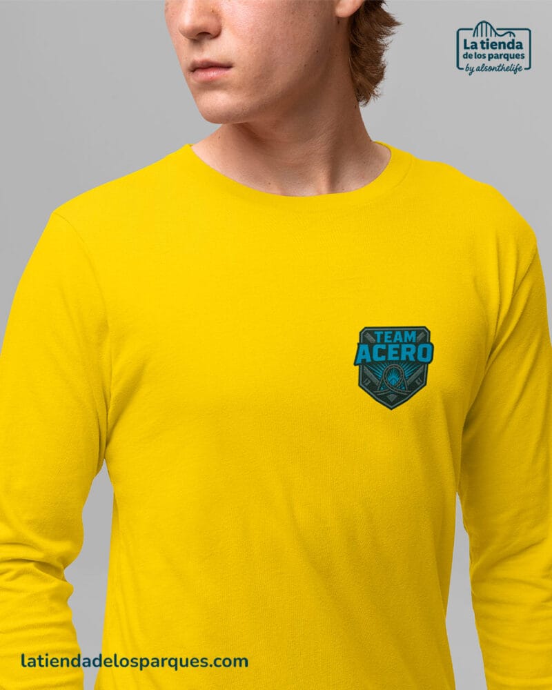 camiseta tean acero amarillo escudo