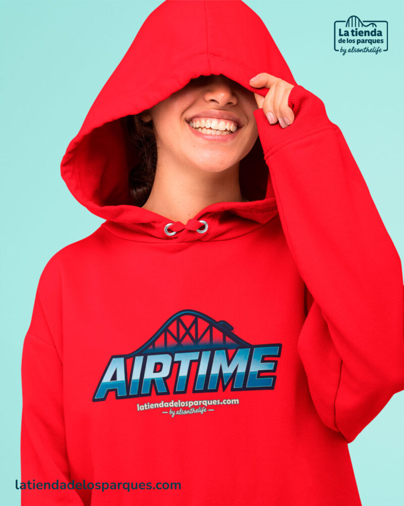 sudadera airtime con gorro roja