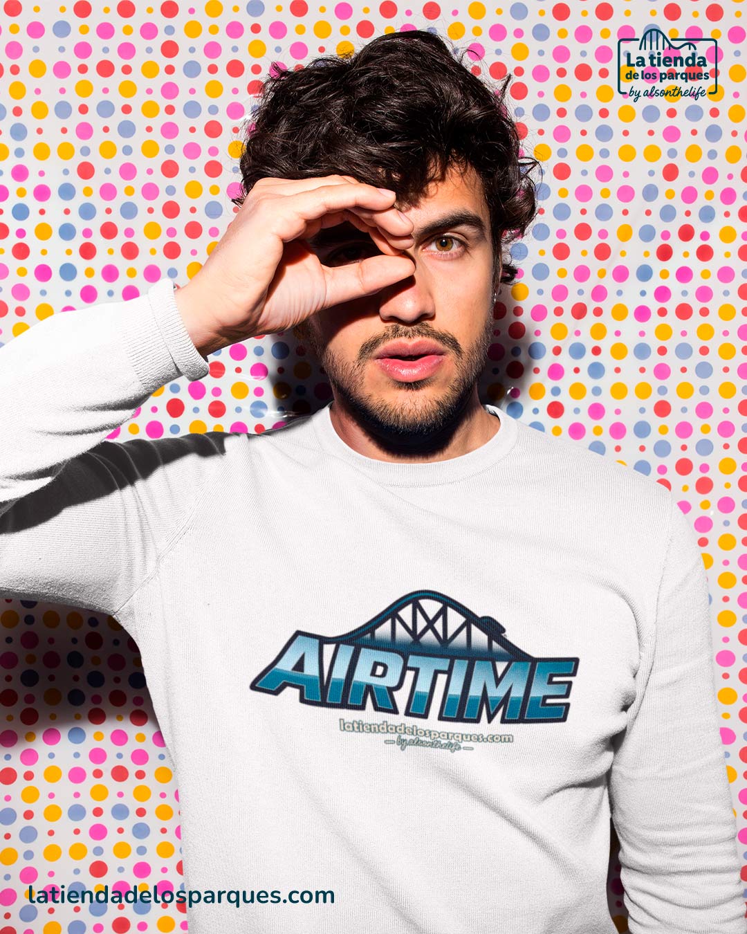 sudadera airtime sin gorro blanco