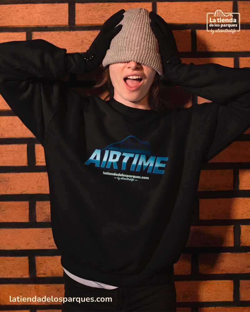 sudadera airtime sin gorro negra