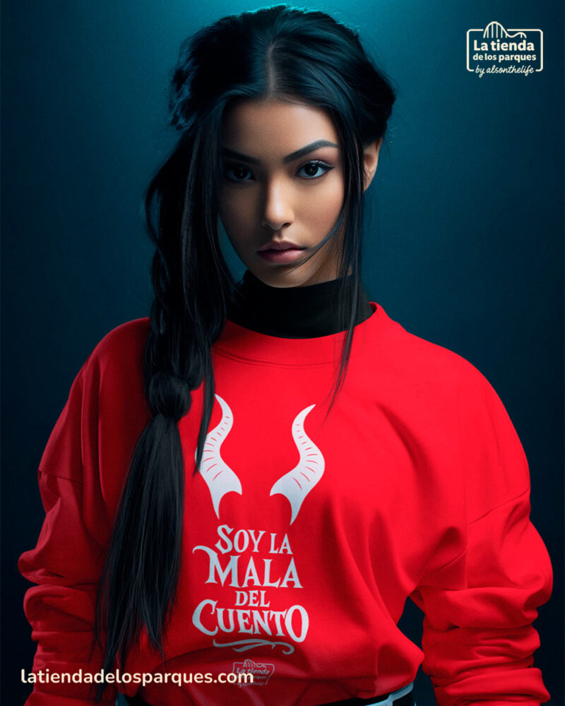 sudadera soy la mala del cuento sin gorro rojo