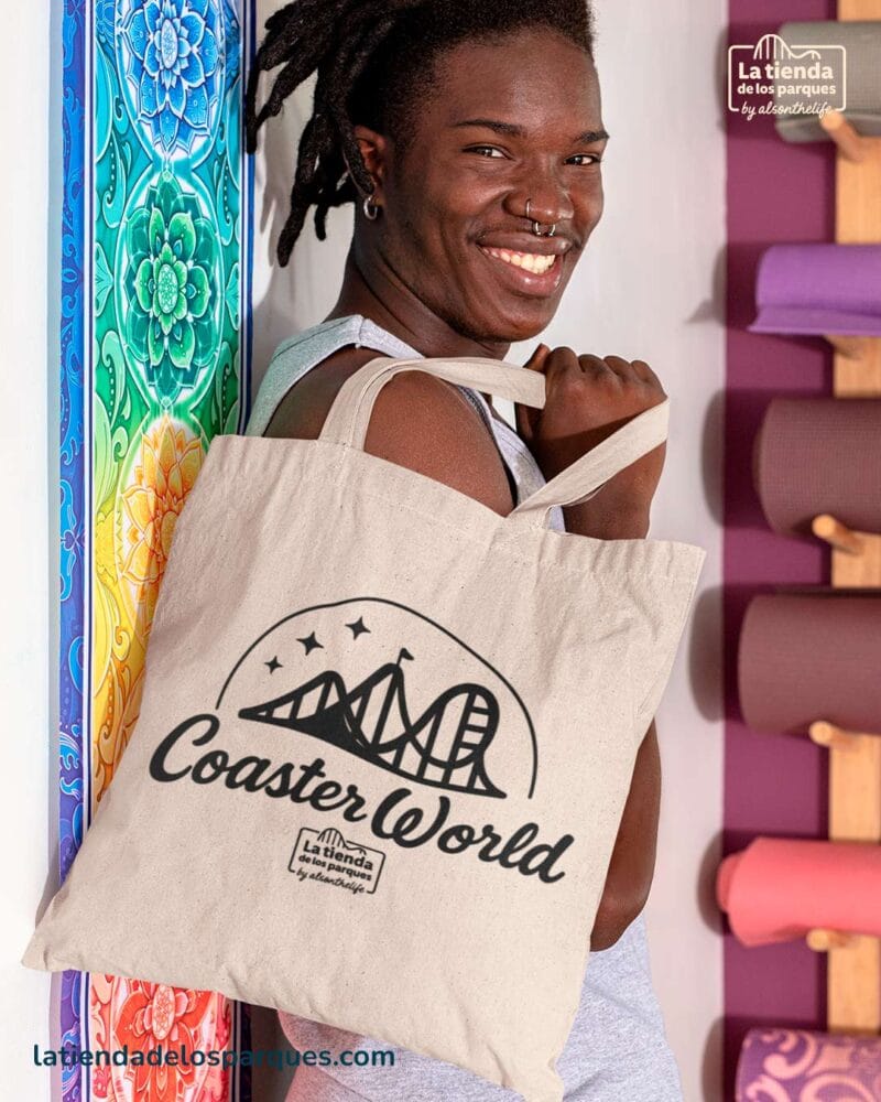 tote bag coaster world beige