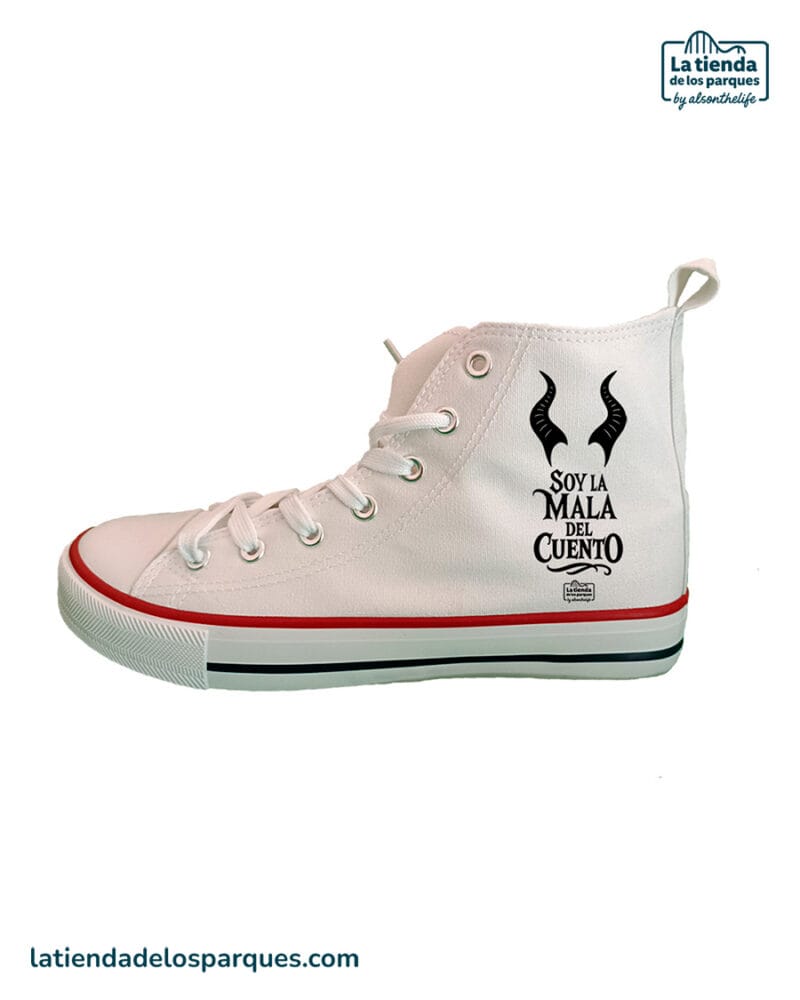 zapatillas soy la mala del cuento blancas
