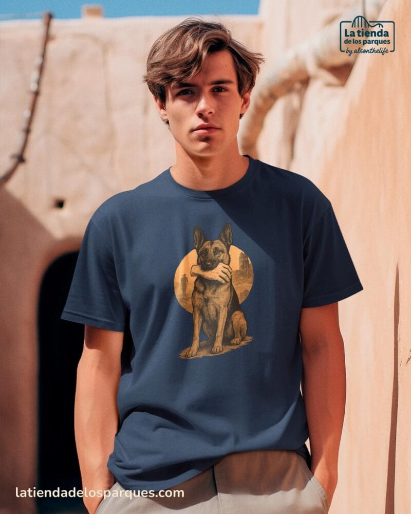 camiseta fallout el último fiel azul marino