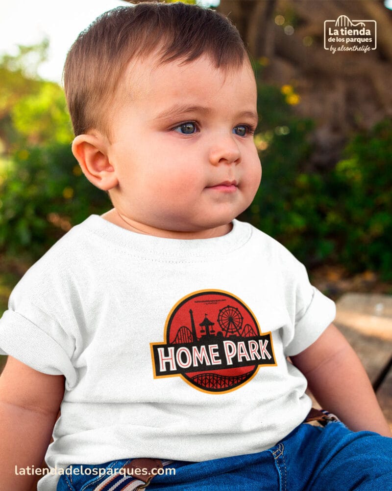 camiseta para bebe home park blanca