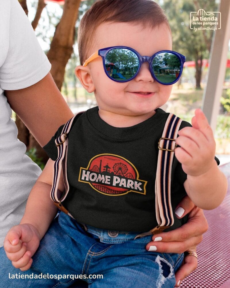 camiseta para bebe home park negra