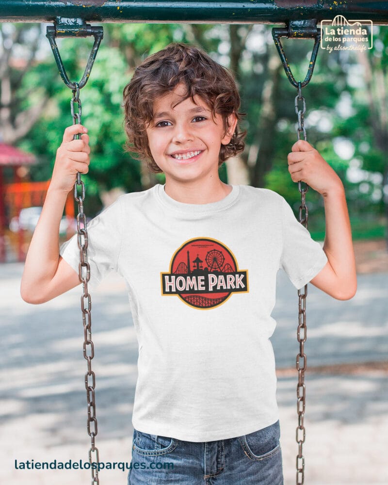 camiseta para niño home park blanca