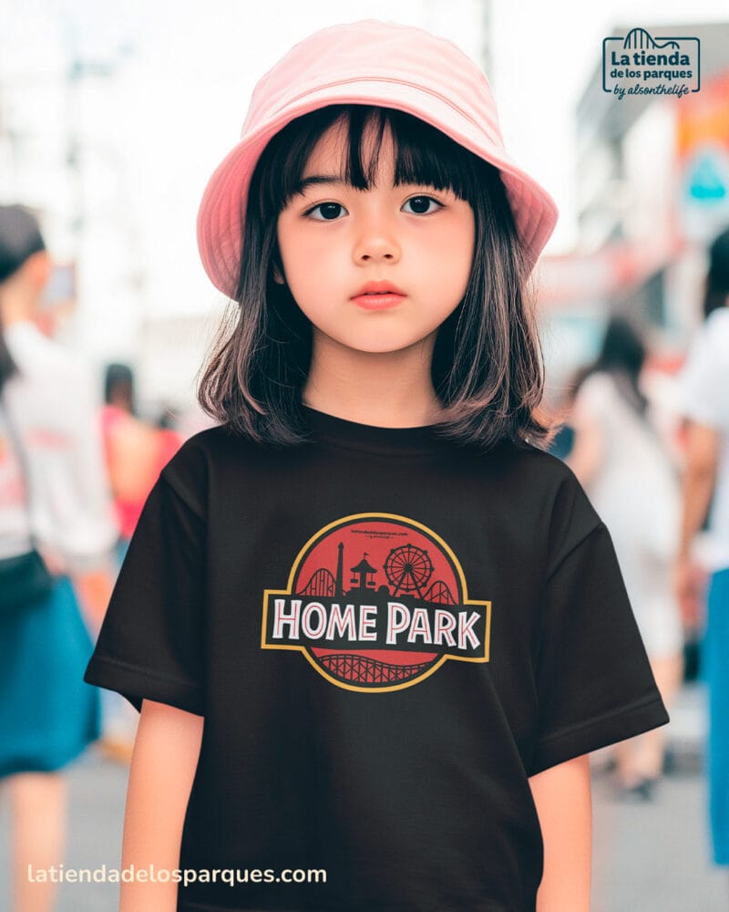 camiseta para niño home park negra
