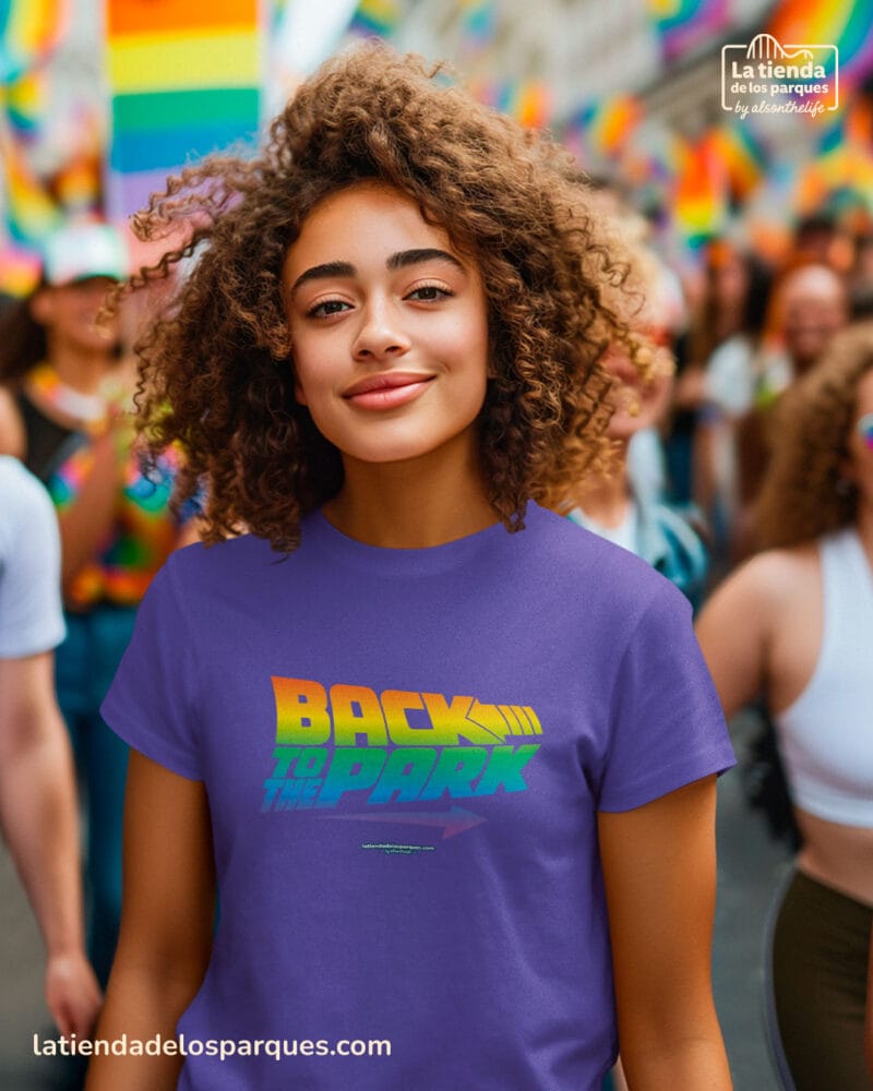 camiseta pride back to the park morado