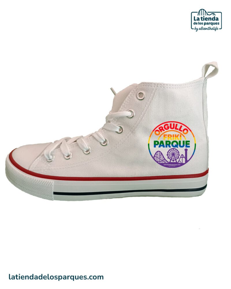 zapatillas sello orgullo friki parque blancas