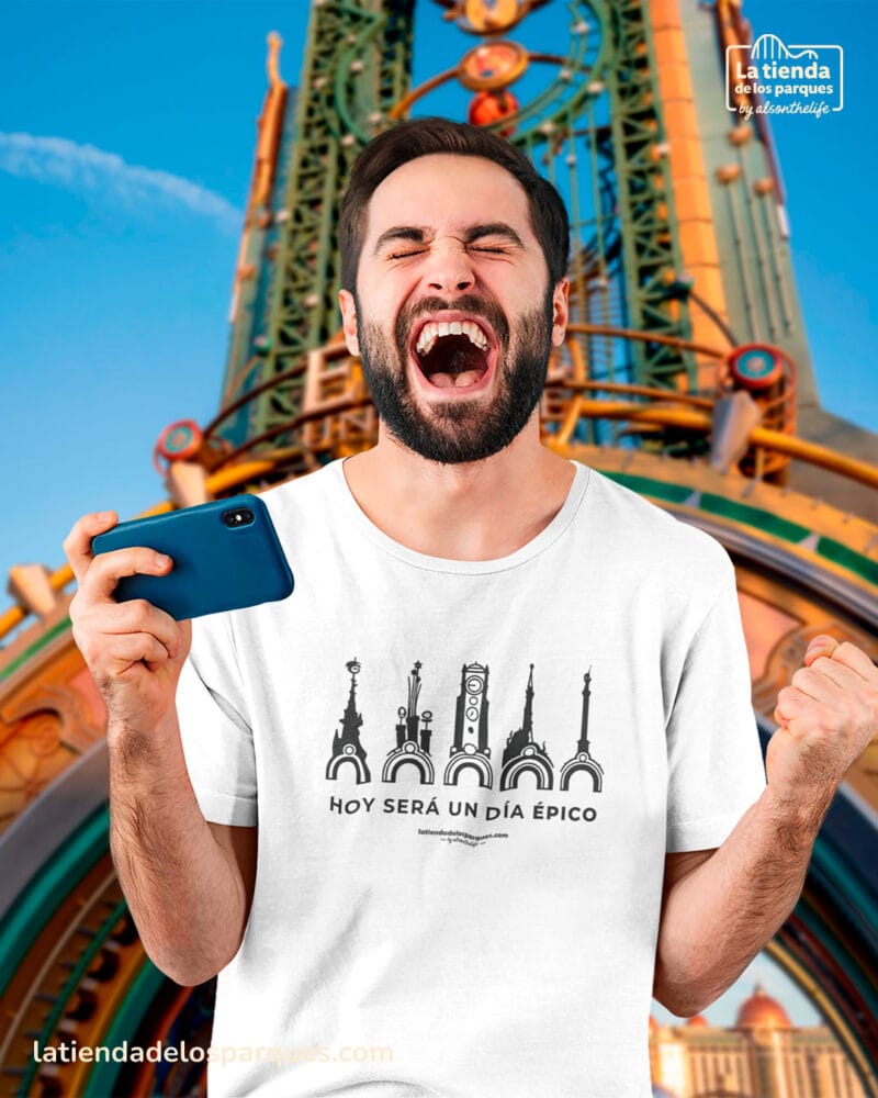 Camiseta Hoy será un día épico azul blanca