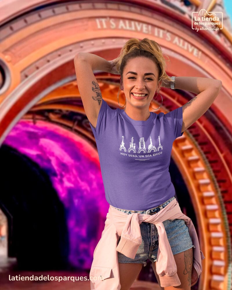 Camiseta Hoy será un día épico morada