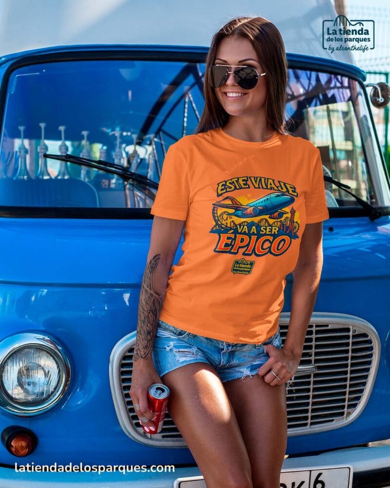 camiseta Este viaje va a ser épico naranja