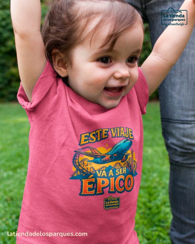 camiseta bebe este viaje va a ser épico magenta