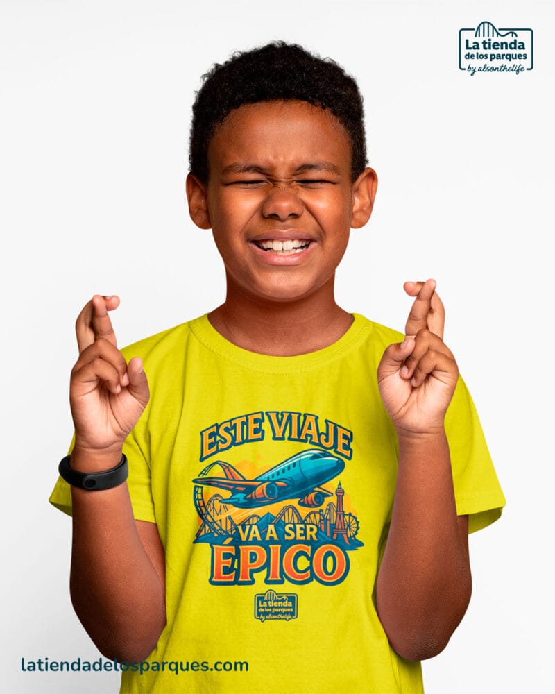 camiseta para niño este viaje va a ser épico amarillo