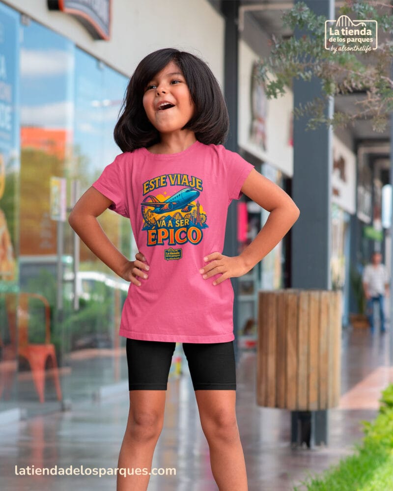 camiseta para niño este viaje va a ser épico magenta