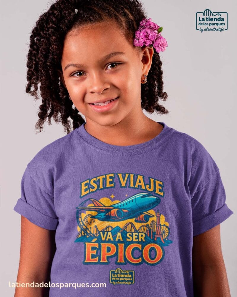 camiseta para niño este viaje va a ser épico morado