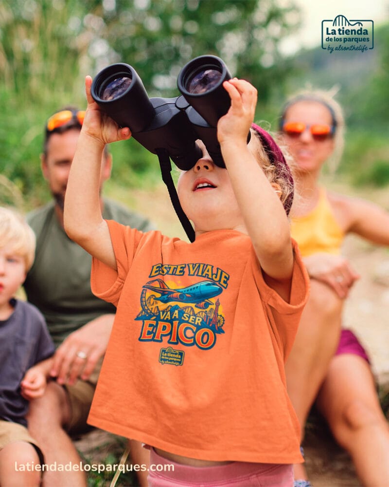 camiseta para niño este viaje va a ser épico naranja