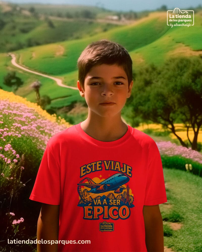camiseta para niño este viaje va a ser épico roja
